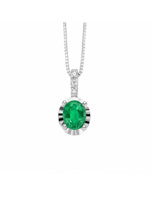 Miluna Collana Diamanti e Smeraldi CLD4196