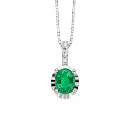 Miluna Collana Diamanti e Smeraldi CLD4196