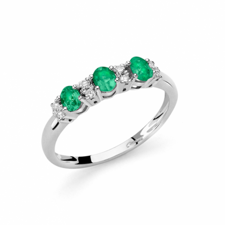 Miluna Anello Diamanti e Smeraldi LID3423
