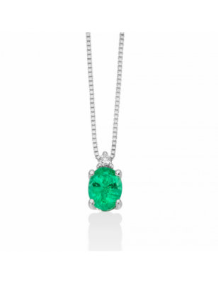 Miluna Collana Diamanti e Smeraldi CLD4548