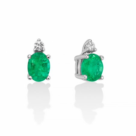 Miluna Orecchini Diamanti e Smeraldi ERD2702