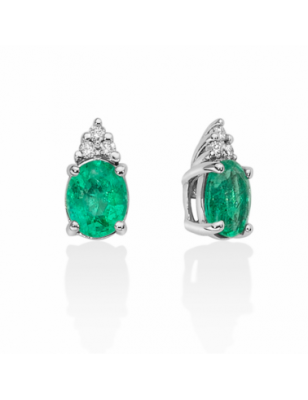 Miluna Orecchini Diamanti e Smeraldi ERD2623