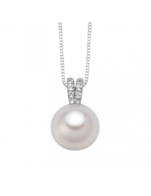 Miluna Collana Perla e Diamanti PCL5524