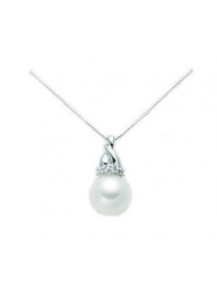 Miluna Collana Perla e Diamanti PCL3222