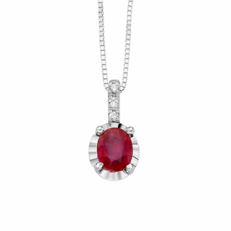 Miluna Collier Diamanti e Rubino CLD4195