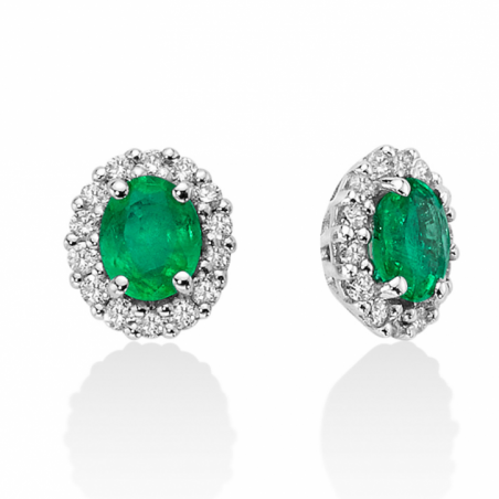Miluna Orecchini Diamanti e Smeraldi ERD2401