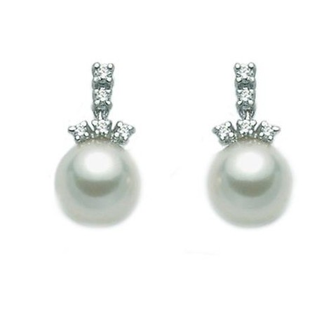 Miluna Orecchini Diamanti e Perle PER1922M