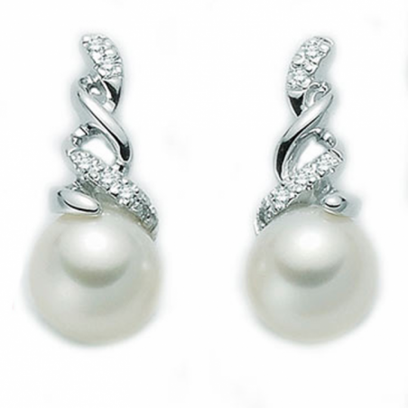 Miluna Orecchini Diamanti e Perle PER1729